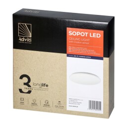 Svietidlo SOPOT LED 12W s mikrovlným senzorom AD-PL-6459WLZMM4